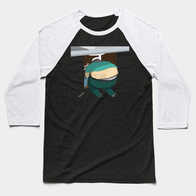 school of plumbers - Lesson one: ass crack Baseball T-Shirt by gazonula